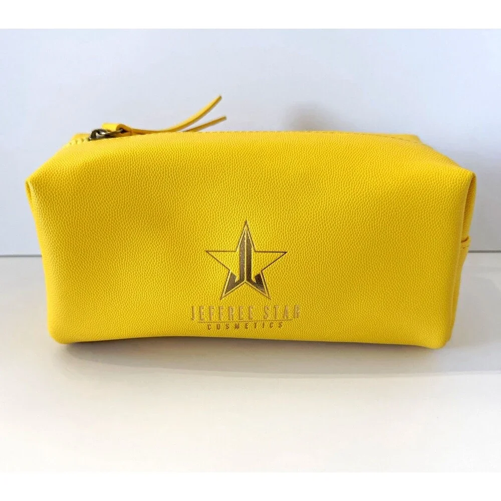 Jeffree Star Cosmetics Yellow Makeup Bag Discontinued Rare Travel Cosmetic Bag